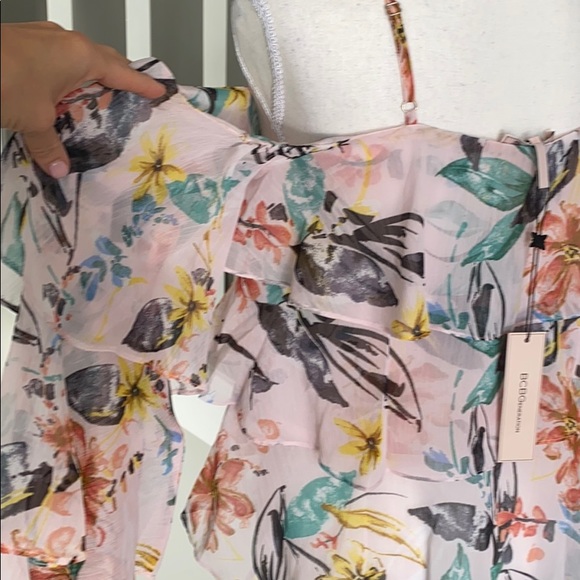 NWT BCBGeneration multi color floral top - Picture 4 of 7
